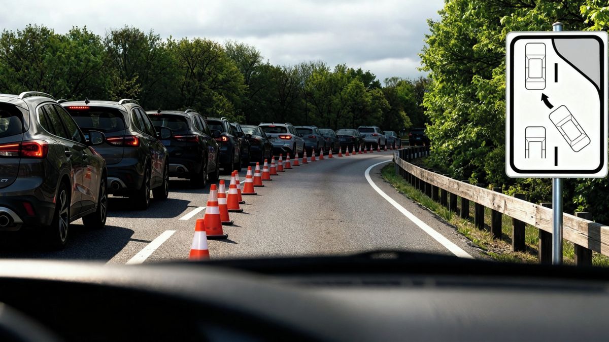 Vyvracíme velký omyl českých řidičů ohledně pravidla zipu: Značka není potřeba!
